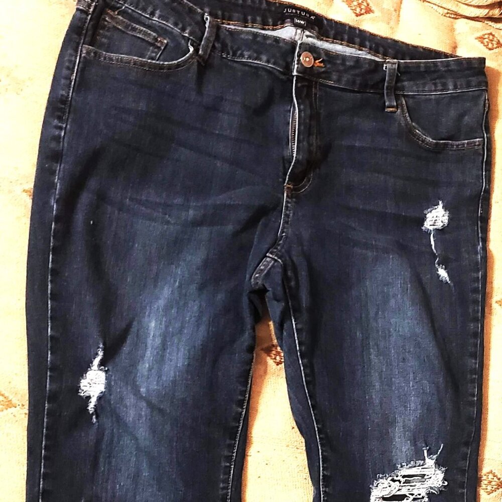 Just USA Dark Blue Straight Leg Jeans